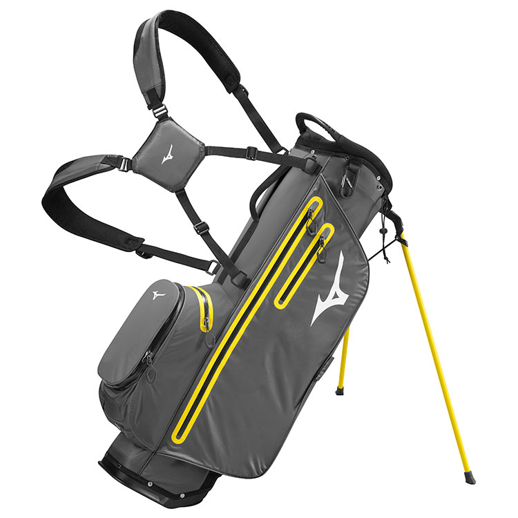 Mizuno BR-DRI Waterproof Golf Stand Bag Grey/Yellow BRDRIWPS-06