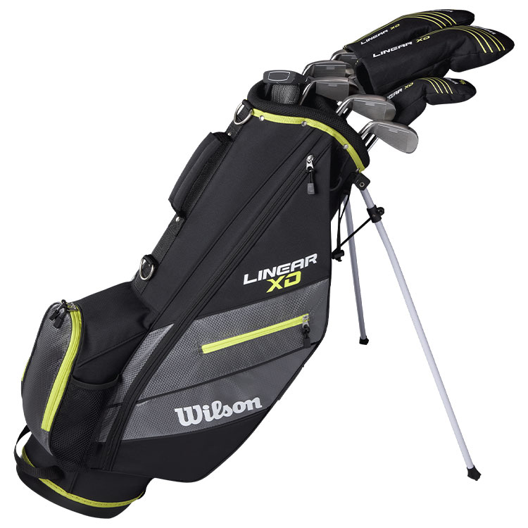 Wilson Linear XD 11-Piece +1 Inch Longer Golf Package Set Steel/Graphite Stand Bag