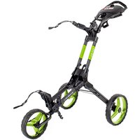 Wishbone Cube Three 3 Wheel Golf Trolley Charcoal/Lime