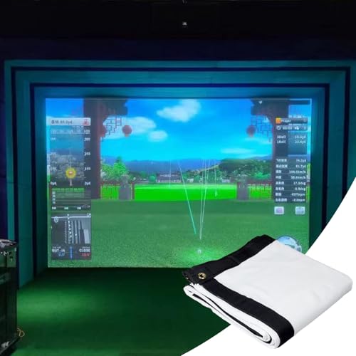 Golf Simulator Enclosure Net with HD Impact Screen - Complete Practice Hitting Net Set for Indoor/Outdoor Training, Enhances Swing Accuracy